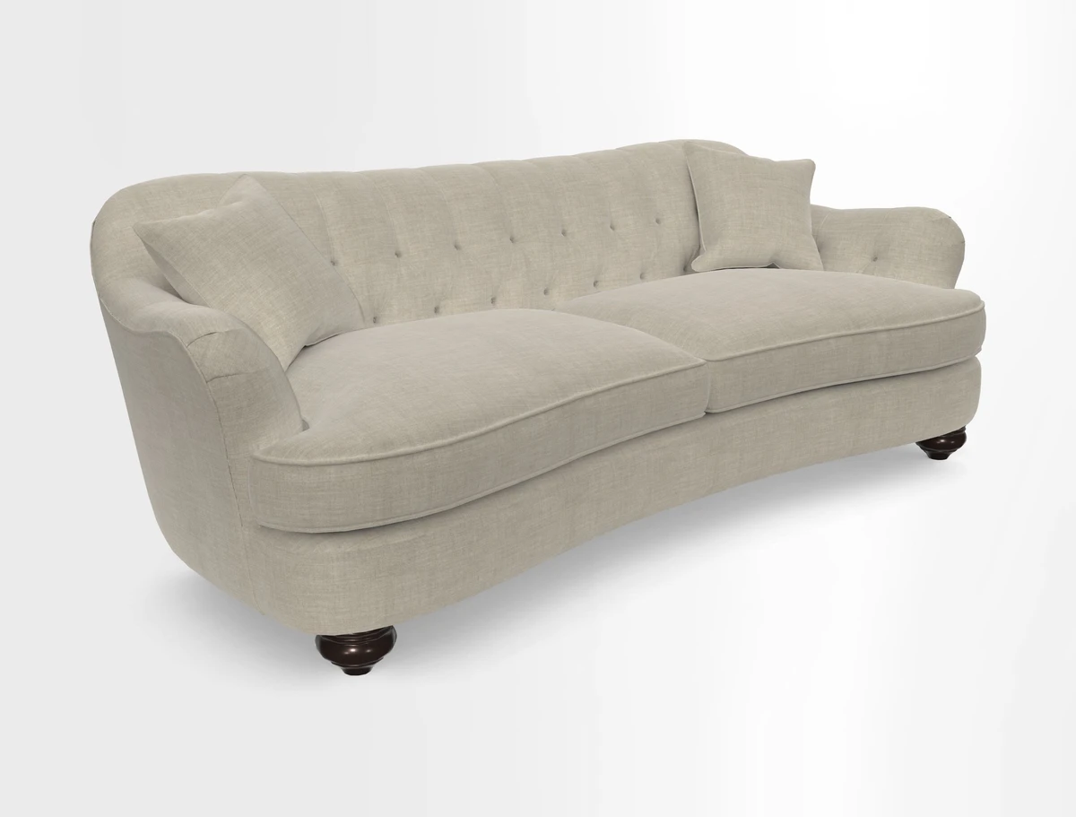 Fairmont 4 Seater Sofa in Romo Osumi Wild Rose with Contrast Piping in Linwood Luna Blossom Contrasting Scatters in Colefax & Fowler Jocasta Velvet Red