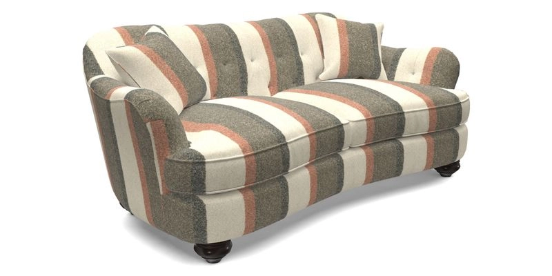 Fairmont 3 Seater Sofa in Romo Osumi Wild Rose with Contrast Piping in Linwood Luna Blossom Contrasting Scatters in Colefax & Fowler Jocasta Velvet Red