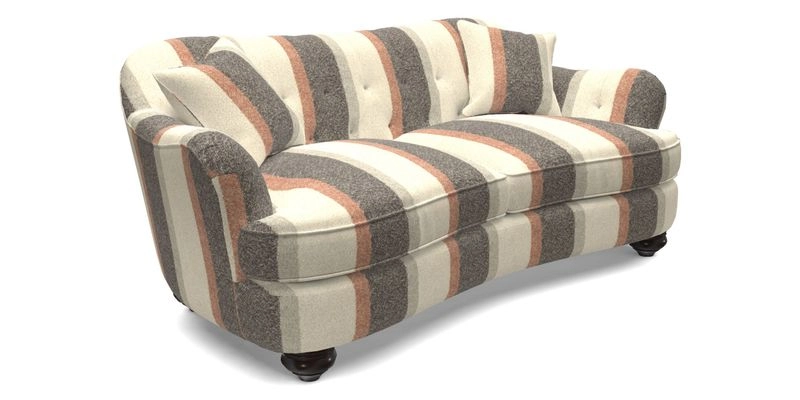 Fairmont 3 Seater Sofa in Romo Osumi Wild Rose with Contrast Piping in Linwood Luna Blossom Contrasting Scatters in Colefax & Fowler Jocasta Velvet Red