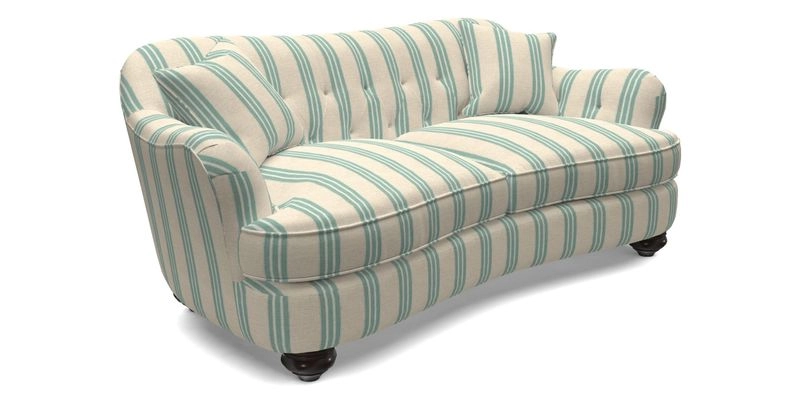 Fairmont 3 Seater Sofa in Romo Osumi Wild Rose with Contrast Piping in Linwood Luna Blossom Contrasting Scatters in Colefax & Fowler Jocasta Velvet Red