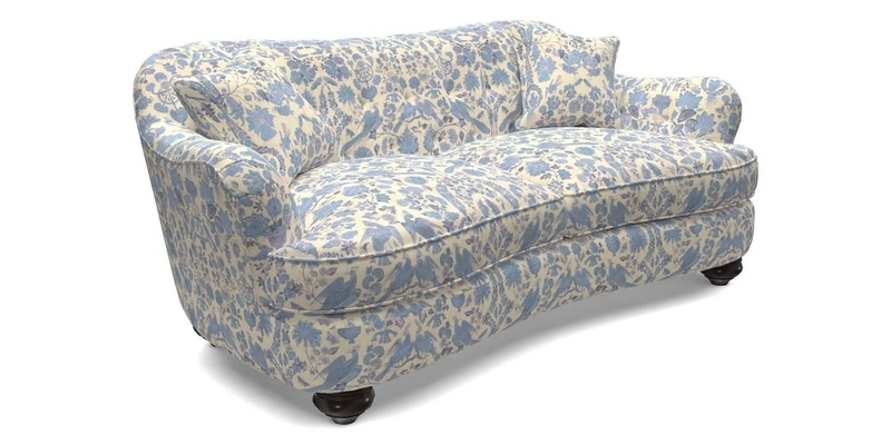 Fairmont 3 Seater Sofa in Romo Osumi Wild Rose with Contrast Piping in Linwood Luna Blossom Contrasting Scatters in Colefax & Fowler Jocasta Velvet Red