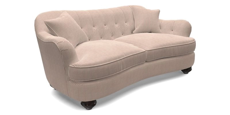 Fairmont 3 Seater Sofa in Romo Osumi Wild Rose with Contrast Piping in Linwood Luna Blossom Contrasting Scatters in Colefax & Fowler Jocasta Velvet Red