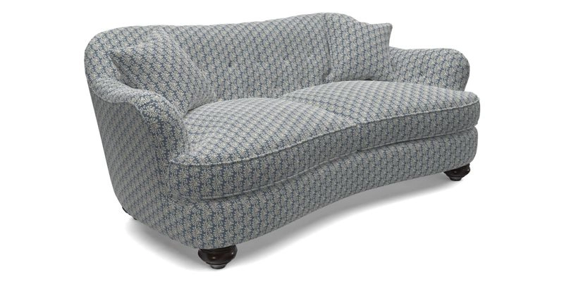 Fairmont 3 Seater Sofa in Romo Osumi Wild Rose with Contrast Piping in Linwood Luna Blossom Contrasting Scatters in Colefax & Fowler Jocasta Velvet Red