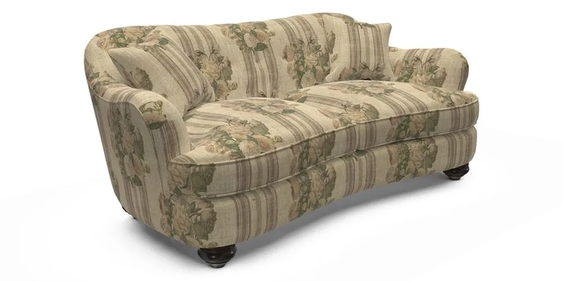 Fairmont 3 Seater Sofa in Romo Osumi Wild Rose with Contrast Piping in Linwood Luna Blossom Contrasting Scatters in Colefax & Fowler Jocasta Velvet Red