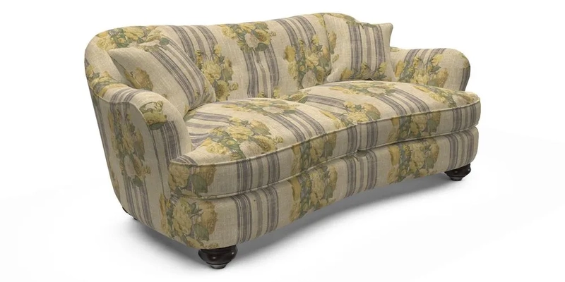 Fairmont 3 Seater Sofa in Romo Osumi Wild Rose with Contrast Piping in Linwood Luna Blossom Contrasting Scatters in Colefax & Fowler Jocasta Velvet Red