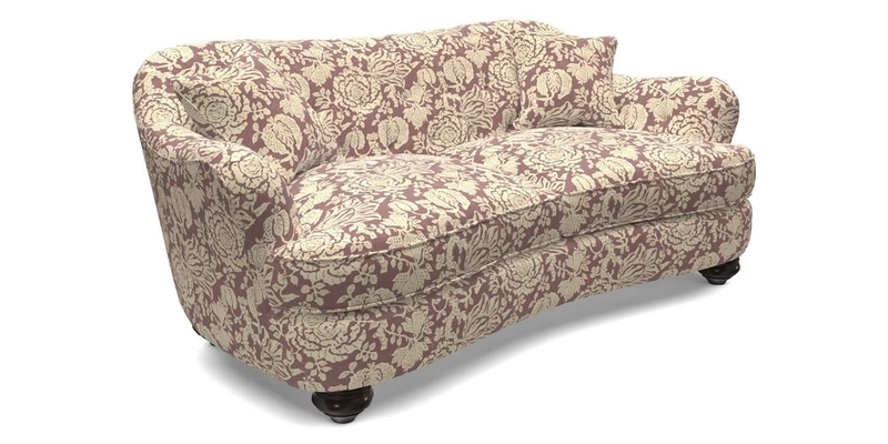 Fairmont 3 Seater Sofa in Romo Osumi Wild Rose with Contrast Piping in Linwood Luna Blossom Contrasting Scatters in Colefax & Fowler Jocasta Velvet Red