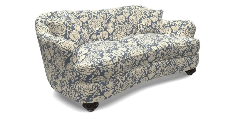 Fairmont 3 Seater Sofa in Romo Osumi Wild Rose with Contrast Piping in Linwood Luna Blossom Contrasting Scatters in Colefax & Fowler Jocasta Velvet Red