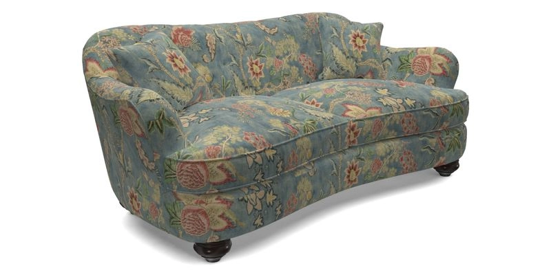 Fairmont 3 Seater Sofa in Romo Osumi Wild Rose with Contrast Piping in Linwood Luna Blossom Contrasting Scatters in Colefax & Fowler Jocasta Velvet Red