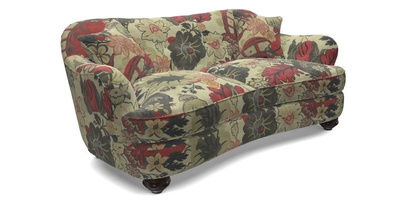 Fairmont 3 Seater Sofa in Romo Osumi Wild Rose with Contrast Piping in Linwood Luna Blossom Contrasting Scatters in Colefax & Fowler Jocasta Velvet Red