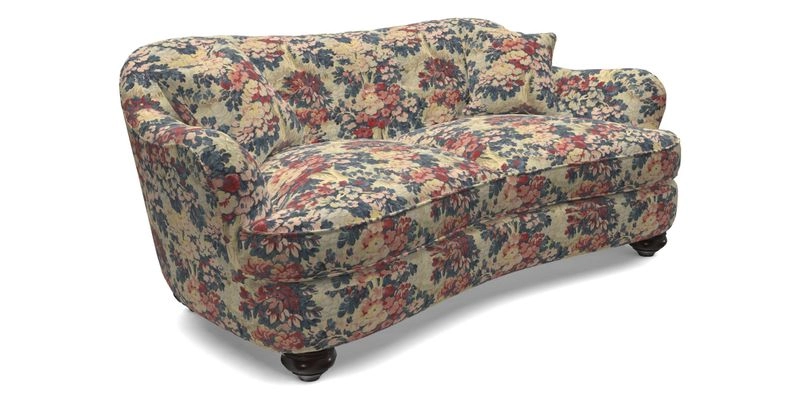 Fairmont 3 Seater Sofa in Romo Osumi Wild Rose with Contrast Piping in Linwood Luna Blossom Contrasting Scatters in Colefax & Fowler Jocasta Velvet Red