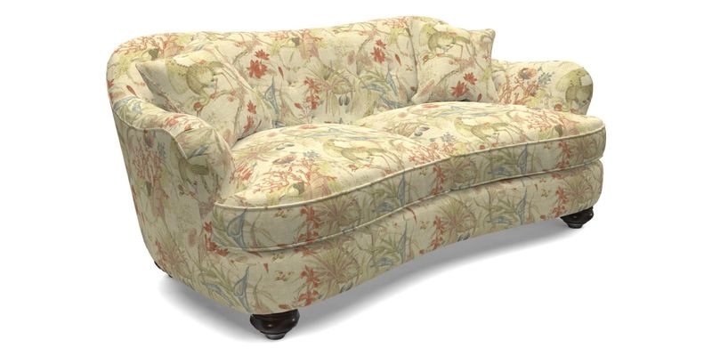 Fairmont 3 Seater Sofa in Romo Osumi Wild Rose with Contrast Piping in Linwood Luna Blossom Contrasting Scatters in Colefax & Fowler Jocasta Velvet Red