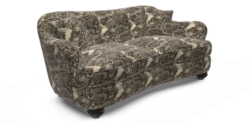 Fairmont 3 Seater Sofa in Romo Osumi Wild Rose with Contrast Piping in Linwood Luna Blossom Contrasting Scatters in Colefax & Fowler Jocasta Velvet Red