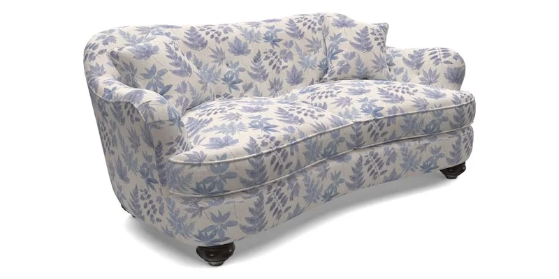 Fairmont 3 Seater Sofa in Romo Osumi Wild Rose with Contrast Piping in Linwood Luna Blossom Contrasting Scatters in Colefax & Fowler Jocasta Velvet Red