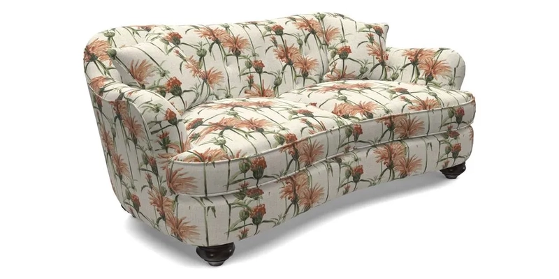 Fairmont 3 Seater Sofa in Romo Osumi Wild Rose with Contrast Piping in Linwood Luna Blossom Contrasting Scatters in Colefax & Fowler Jocasta Velvet Red