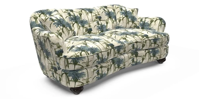 Fairmont 3 Seater Sofa in Romo Osumi Wild Rose with Contrast Piping in Linwood Luna Blossom Contrasting Scatters in Colefax & Fowler Jocasta Velvet Red