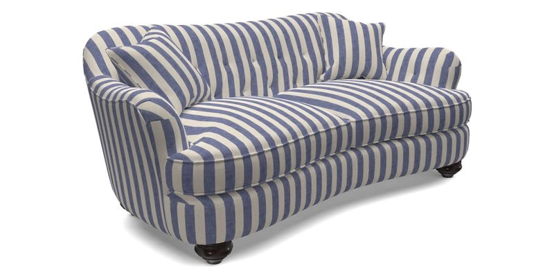 Fairmont 3 Seater Sofa in Romo Osumi Wild Rose with Contrast Piping in Linwood Luna Blossom Contrasting Scatters in Colefax & Fowler Jocasta Velvet Red