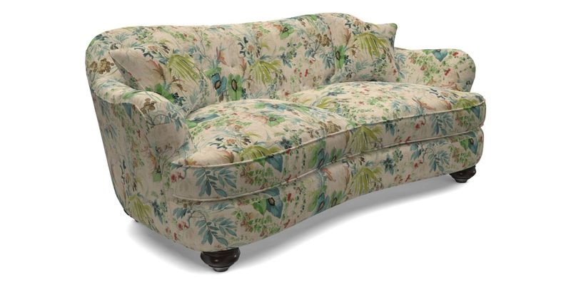 Fairmont 3 Seater Sofa in Romo Osumi Wild Rose with Contrast Piping in Linwood Luna Blossom Contrasting Scatters in Colefax & Fowler Jocasta Velvet Red