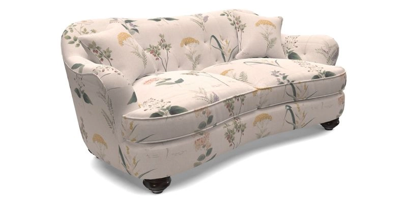Fairmont 3 Seater Sofa in Romo Osumi Wild Rose with Contrast Piping in Linwood Luna Blossom Contrasting Scatters in Colefax & Fowler Jocasta Velvet Red