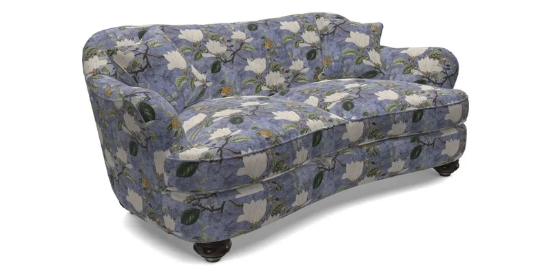 Fairmont 3 Seater Sofa in Romo Osumi Wild Rose with Contrast Piping in Linwood Luna Blossom Contrasting Scatters in Colefax & Fowler Jocasta Velvet Red