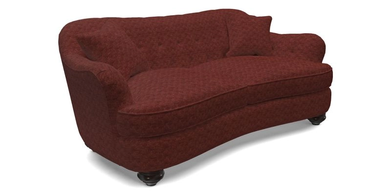 Fairmont 3 Seater Sofa in Romo Osumi Wild Rose with Contrast Piping in Linwood Luna Blossom Contrasting Scatters in Colefax & Fowler Jocasta Velvet Red