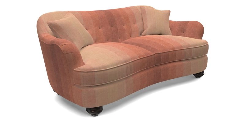 Fairmont 3 Seater Sofa in Romo Osumi Wild Rose with Contrast Piping in Linwood Luna Blossom Contrasting Scatters in Colefax & Fowler Jocasta Velvet Red