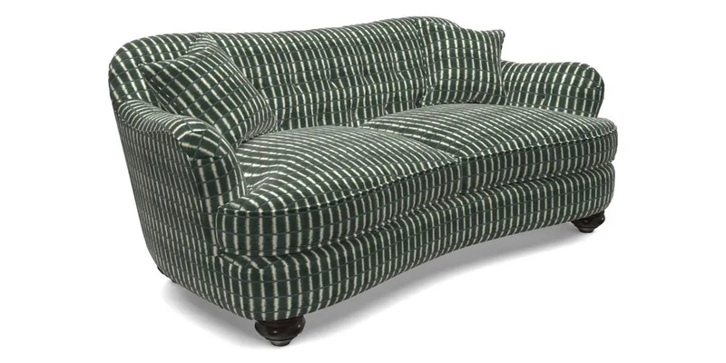 Fairmont 3 Seater Sofa in Romo Osumi Wild Rose with Contrast Piping in Linwood Luna Blossom Contrasting Scatters in Colefax & Fowler Jocasta Velvet Red