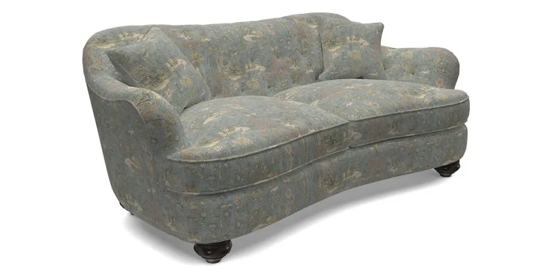 Fairmont 3 Seater Sofa in Romo Osumi Wild Rose with Contrast Piping in Linwood Luna Blossom Contrasting Scatters in Colefax & Fowler Jocasta Velvet Red