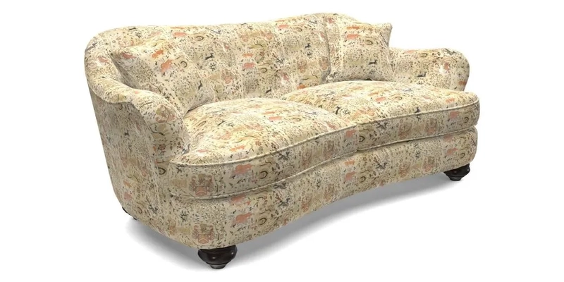 Fairmont 3 Seater Sofa in Romo Osumi Wild Rose with Contrast Piping in Linwood Luna Blossom Contrasting Scatters in Colefax & Fowler Jocasta Velvet Red