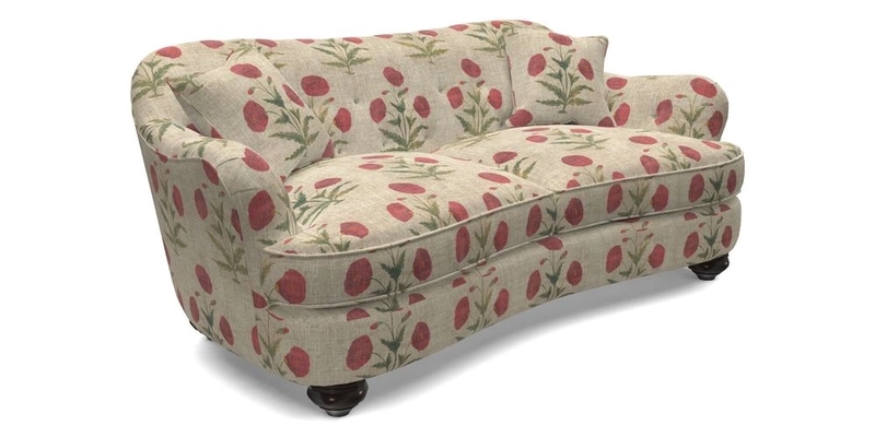 Fairmont 3 Seater Sofa in Romo Osumi Wild Rose with Contrast Piping in Linwood Luna Blossom Contrasting Scatters in Colefax & Fowler Jocasta Velvet Red