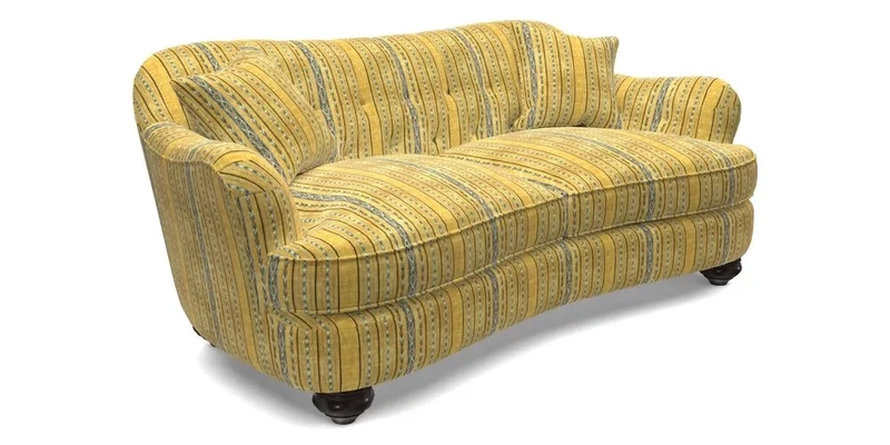 Fairmont 3 Seater Sofa in Romo Osumi Wild Rose with Contrast Piping in Linwood Luna Blossom Contrasting Scatters in Colefax & Fowler Jocasta Velvet Red