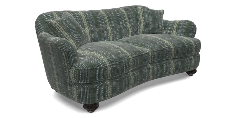 Fairmont 3 Seater Sofa in Romo Osumi Wild Rose with Contrast Piping in Linwood Luna Blossom Contrasting Scatters in Colefax & Fowler Jocasta Velvet Red