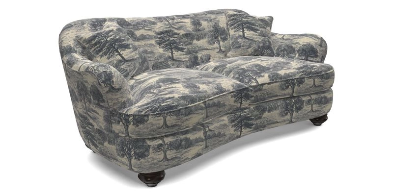 Fairmont 3 Seater Sofa in Romo Osumi Wild Rose with Contrast Piping in Linwood Luna Blossom Contrasting Scatters in Colefax & Fowler Jocasta Velvet Red