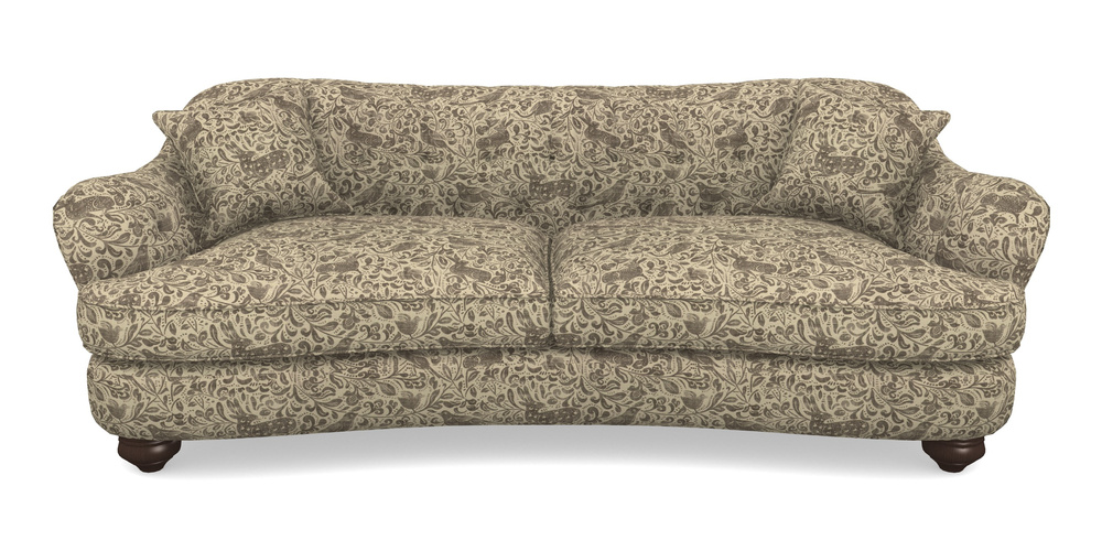 Product photograph of Fairmont 4 Seater Sofa In V A Drawn From Nature - Bird And Rabbit - Brown from Sofas and Stuff Limited