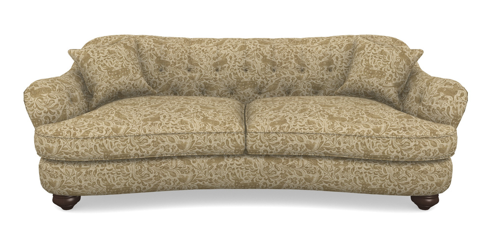 Product photograph of Fairmont 4 Seater Sofa In V A Drawn From Nature - Bird And Rabbit - Gold from Sofas and Stuff Limited