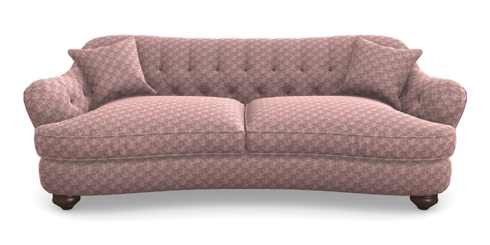 Product photograph of Fairmont 4 Seater Sofa In Cloth 21 - Decorative Leaf - Cassis from Sofas and Stuff Limited