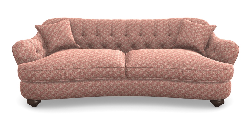 Product photograph of Fairmont 4 Seater Sofa In Cloth 21 - Decorative Leaf - Ginger Snap from Sofas and Stuff Limited