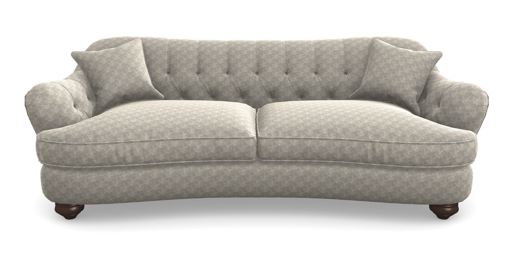 Product photograph of Fairmont 4 Seater Sofa In Cloth 21 - Decorative Leaf - Magnesium from Sofas and Stuff Limited