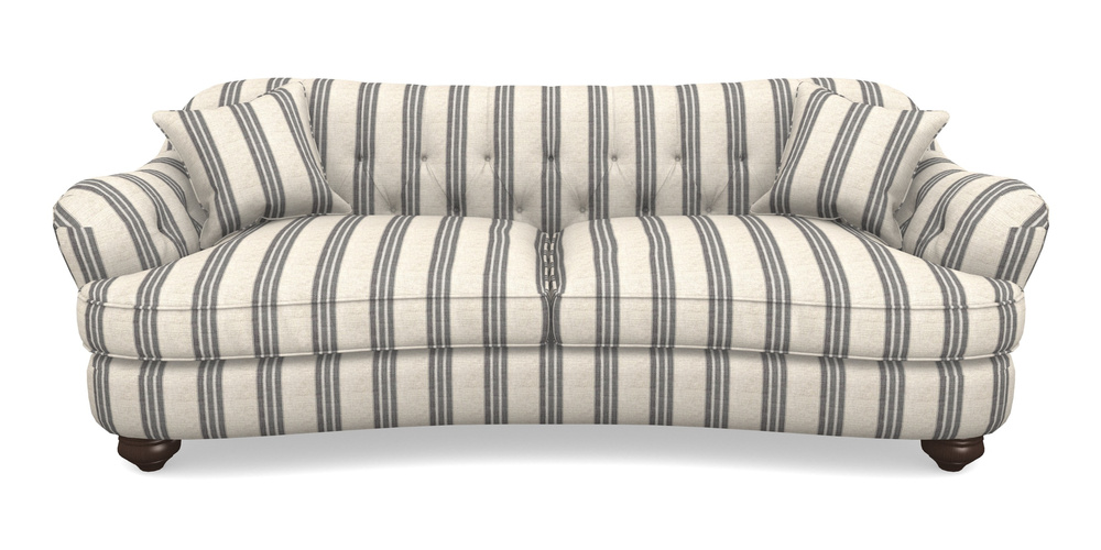 Product photograph of Fairmont 4 Seater Sofa In Cloth 18 Stripes - Bengal - Bible Black from Sofas and Stuff Limited