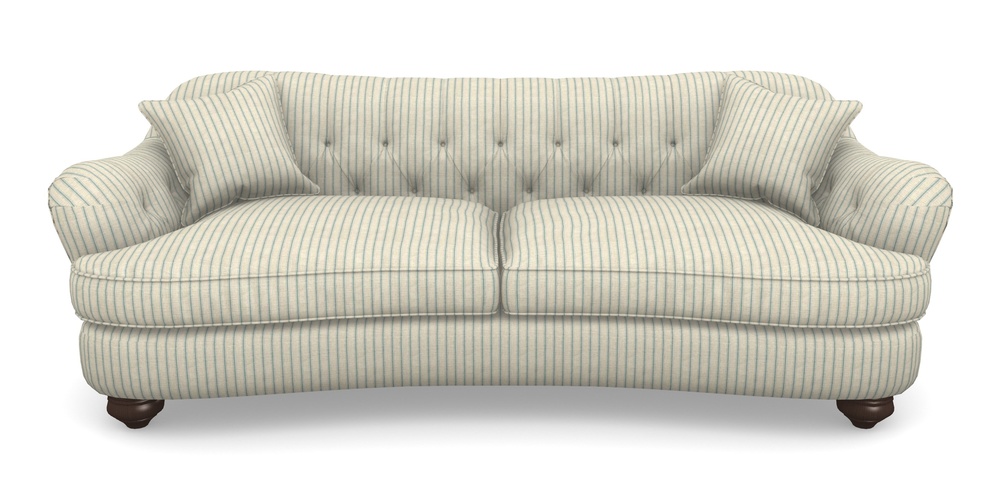 Product photograph of Fairmont 4 Seater Sofa In Cloth 18 Stripes - Ticking - Basil from Sofas and Stuff Limited