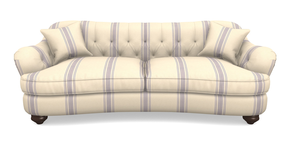 Product photograph of Fairmont 4 Seater Sofa In Cloth 22 - Racing Stripes Cheltenham - Blueberry from Sofas and Stuff Limited