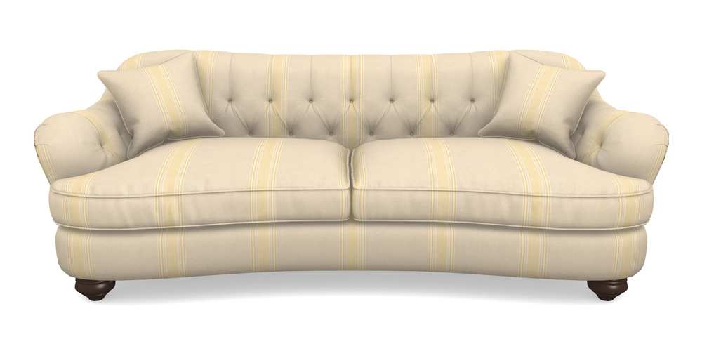 Product photograph of Fairmont 4 Seater Sofa In Cloth 22 - Racing Stripes Cheltenham - Lemon from Sofas and Stuff Limited