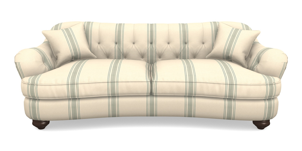 Product photograph of Fairmont 4 Seater Sofa In Cloth 22 - Racing Stripes Cheltenham - Mint from Sofas and Stuff Limited