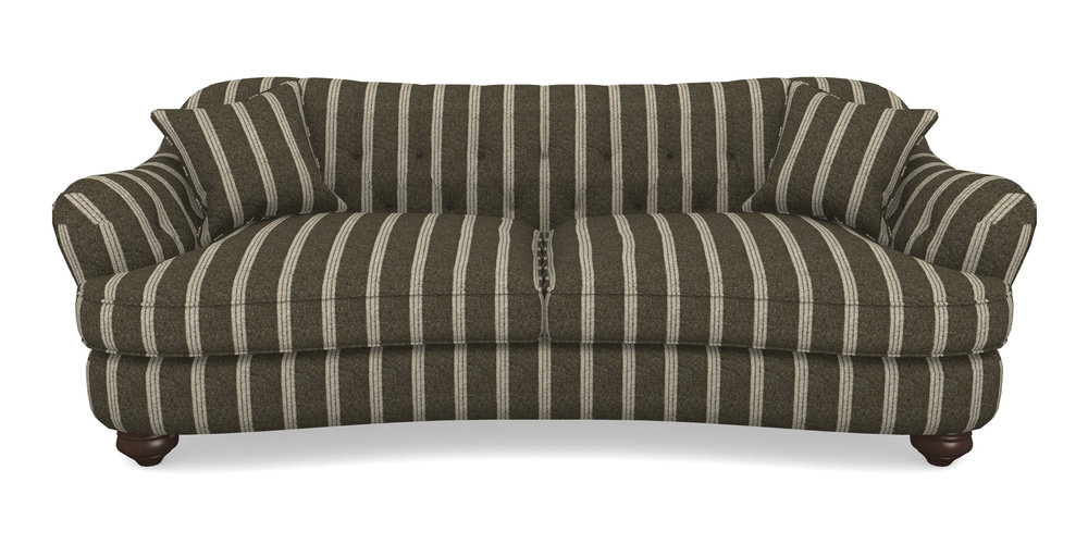 Product photograph of Fairmont 4 Seater Sofa In Cloth 20 - Design 2 - Olive Stripe from Sofas and Stuff Limited