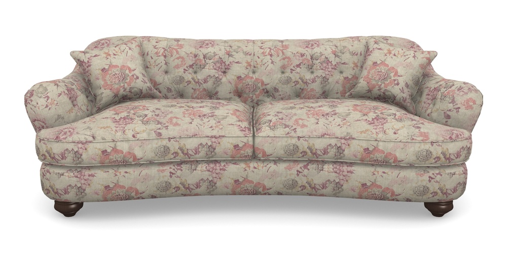 Product photograph of Fairmont 4 Seater Sofa In Floral Linen - Faith Antique Sangria from Sofas and Stuff Limited