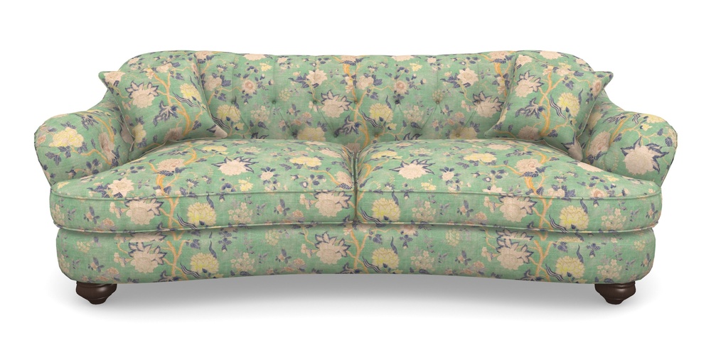 Product photograph of Fairmont 4 Seater Sofa In Floral Linen - Even So Verde from Sofas and Stuff Limited