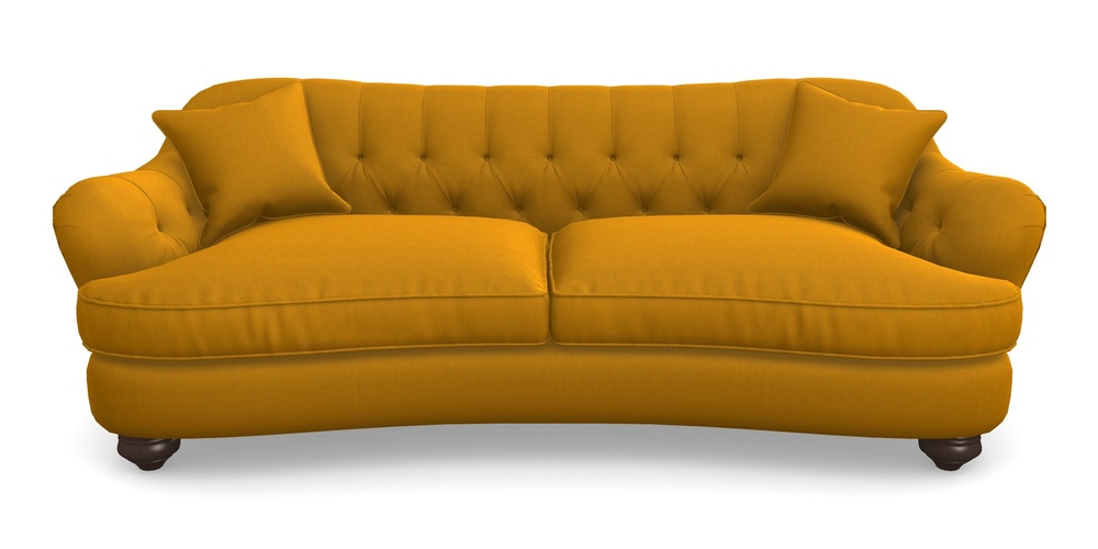 Product photograph of Fairmont 4 Seater Sofa In House Velvet - Saffron from Sofas and Stuff Limited