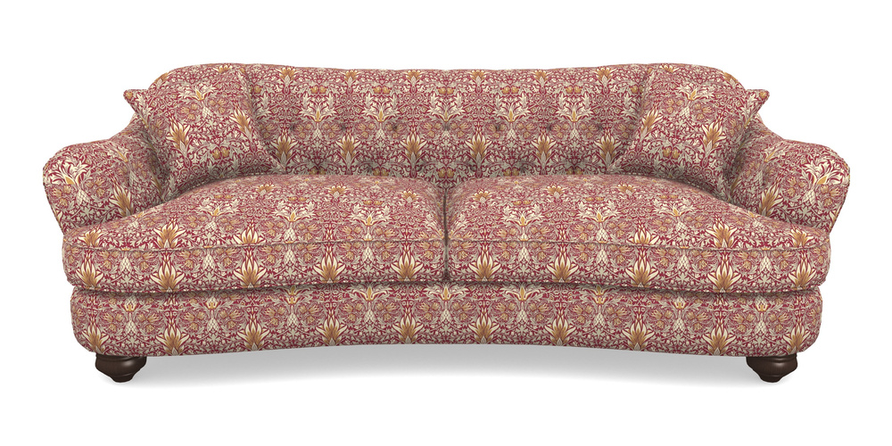 Product photograph of Fairmont 4 Seater Sofa In William Morris Collection - Snakeshead - Claret Gold from Sofas and Stuff Limited