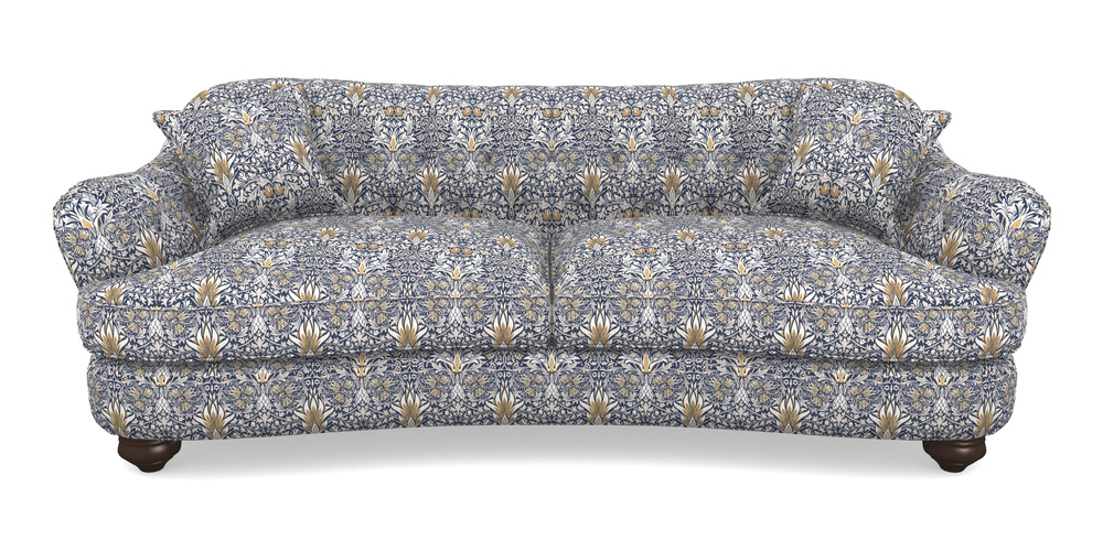 Product photograph of Fairmont 4 Seater Sofa In William Morris Collection - Snakeshead - Indigo Hemp from Sofas and Stuff Limited