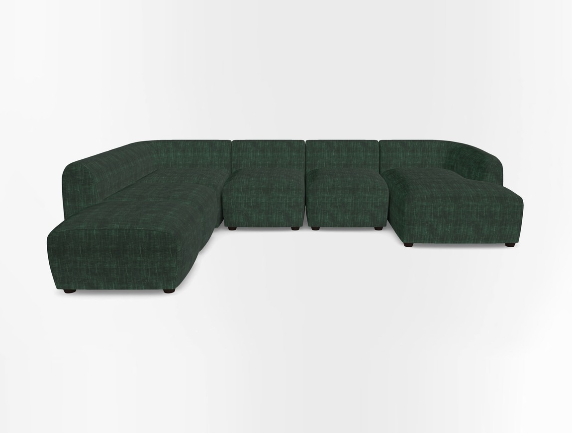 Large chaise group with footstool RHF
