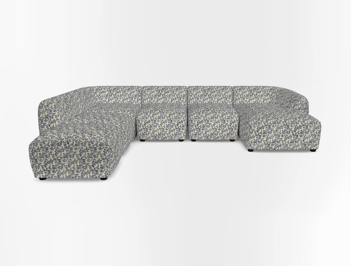 Large chaise group with footstool RHF